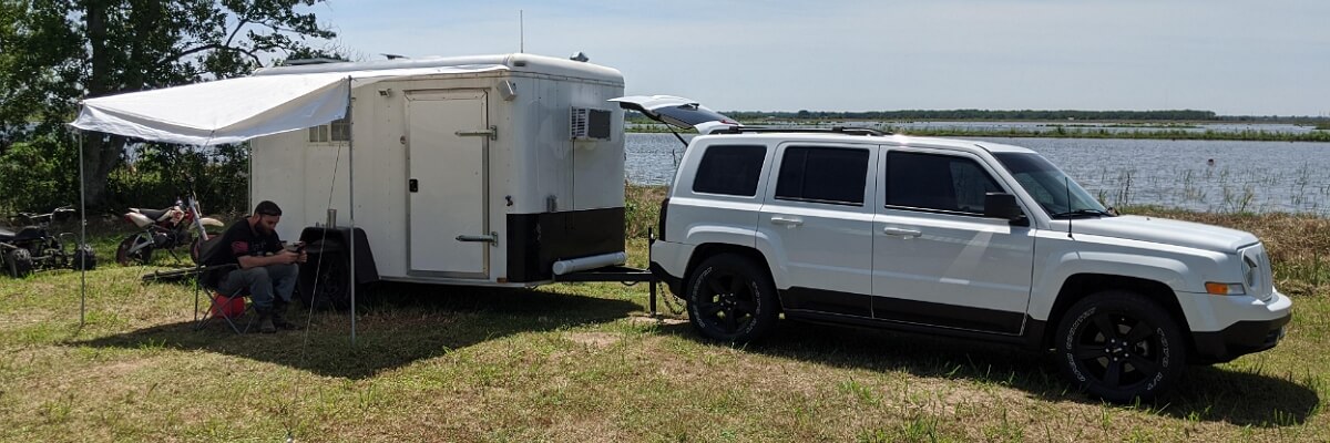 Towing a camping house with Jeep Patriot